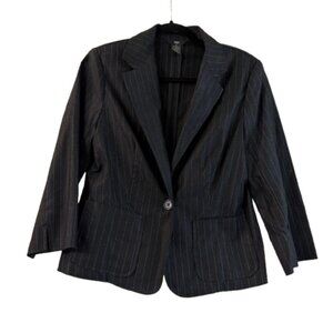 Mossimo Pinstripes 1 button Classic Blazer Lined Size Medium